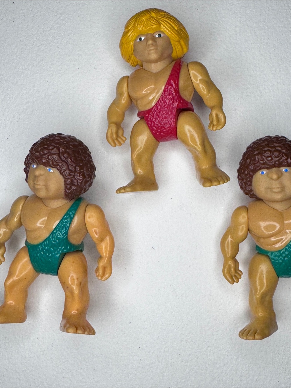 Vintage Lot of 3 Playskool Definitely Dinosaurs Caveman 1987 Action Figure Toy